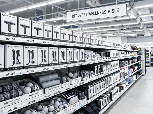 Sporting goods retail recovery aisle